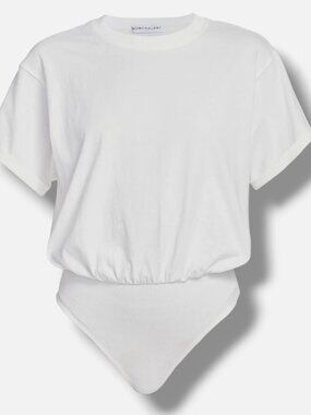 Nonchalant Label Womesn White Bette Cotton Bodysuit Size S